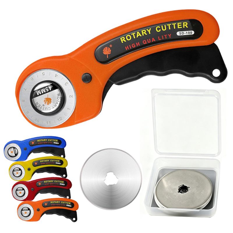 Rotary Cutter For Fabric 45Mm - 生地ロータリーカッター 45 ミリメートルブレードカード紙縫製キルティング生地切断テーラーはさみツールドレス服作り DIY ツール
