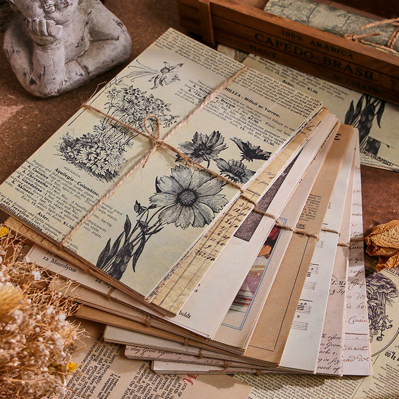 Vintage Junk Journal Scrapbooking Paper - 30 個ヴィンテージスクラップブッキング紙装飾用品 DIY ジャンクジャーナルプランナーコラージュフォトアルバムクラフト背景紙材料