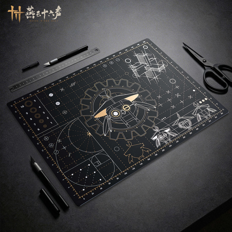Craft Tools - 公式ウィ​​​​ークス・ミーツ・クリアウェーブシリーズ チャープ両面ツールデスクマット ゲーム周辺機器 特大カッティングマット クラフト・ドローイング用