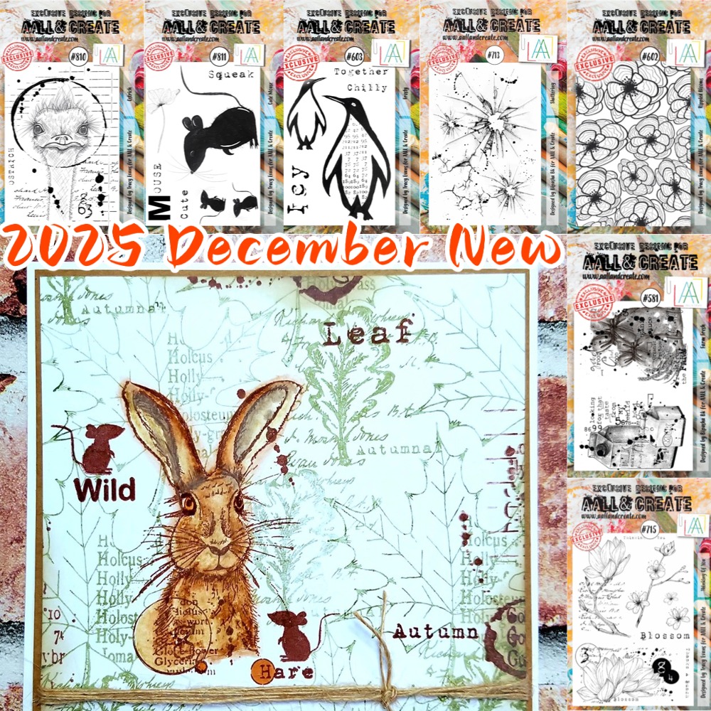 Clear Silicone Stamps For Card Making - クリアシリコンスタンプ DIY用 葉っぱと花 スクラップブッキング クラフト用品 スタンプ