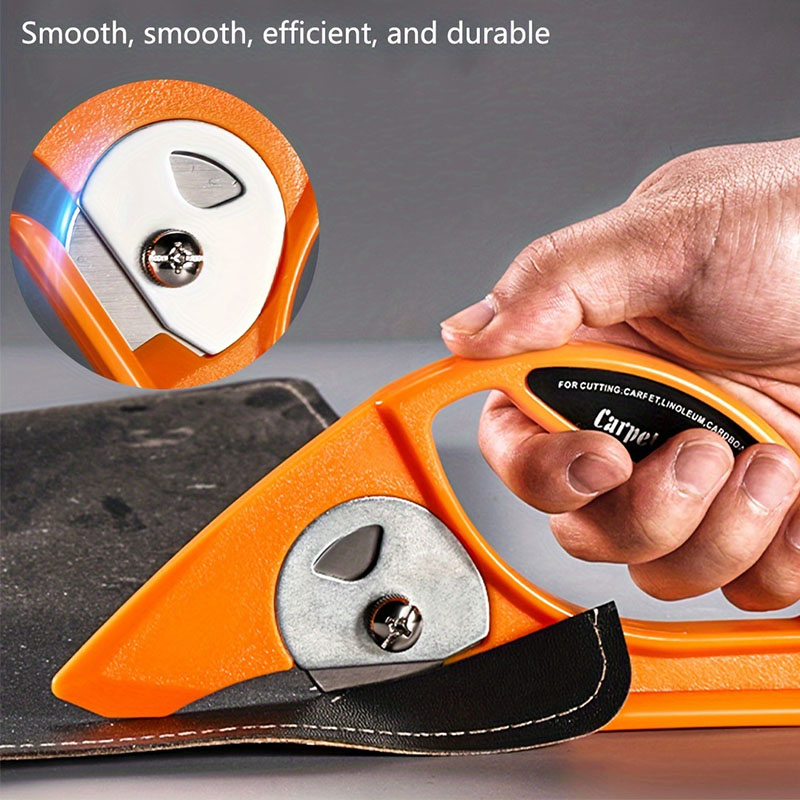 Rotary Cutter For Fabric 45Mm - 1 個 45 ミリメートルロール材カッター-ロータリーブレードユーティリティナイフ、固体ベース付き、カーペット、リノリウム、布、紙を切断するための大きなハンドル付き