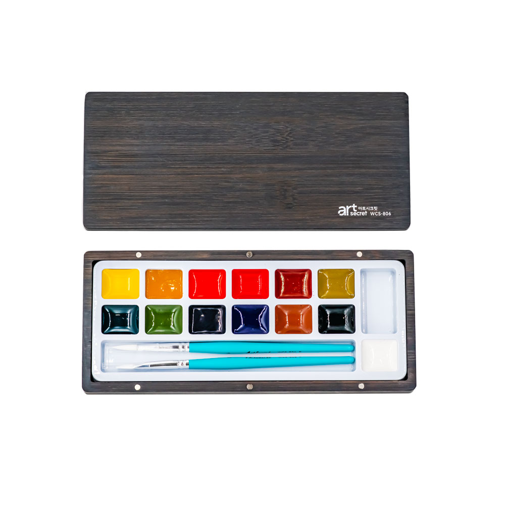 ArtSecret 13 固体水彩パレットセット Woden - Watercolor Paint Set Solid Pigment のレビューと価格