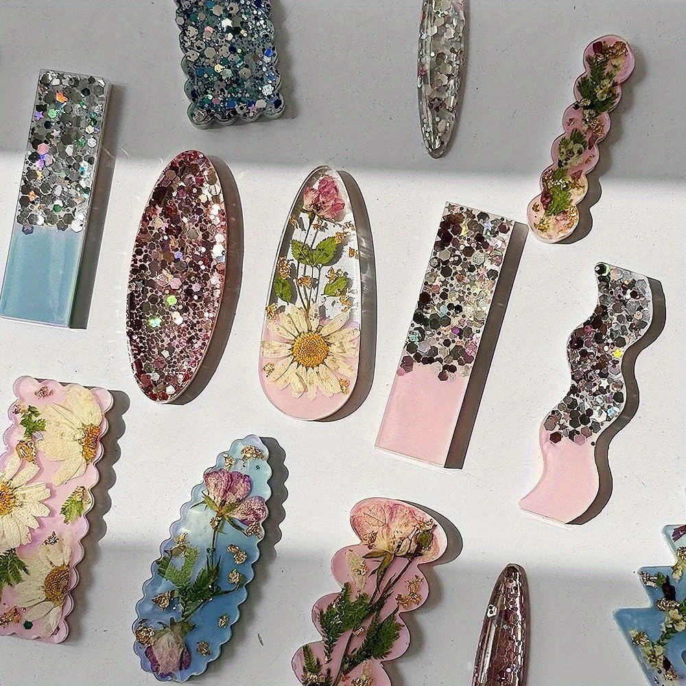 エポキシ樹脂や樹脂製アクセサリーを使用して太いヘアピンを作成 - Silicone Epoxy Resin Molds Set のレビューと価格