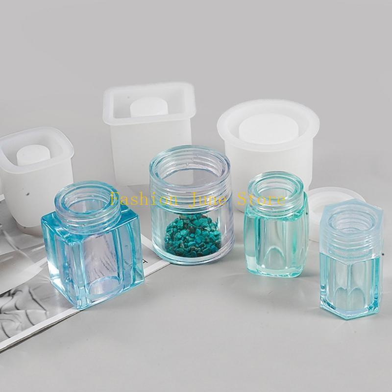 1 セット収納ボトルジャークリスタルエポキシ樹脂型 DIY  - Silicone Epoxy Resin Molds Set のレビューと価格