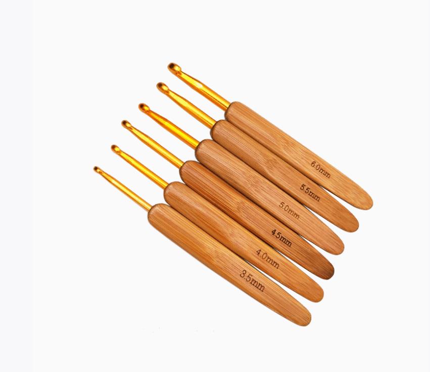 竹木製ハンドルかぎ針編みフック人間工学に基づいた織り針クラフ - Wooden Crochet Hooks Ergonomic Handle のレビューと価格