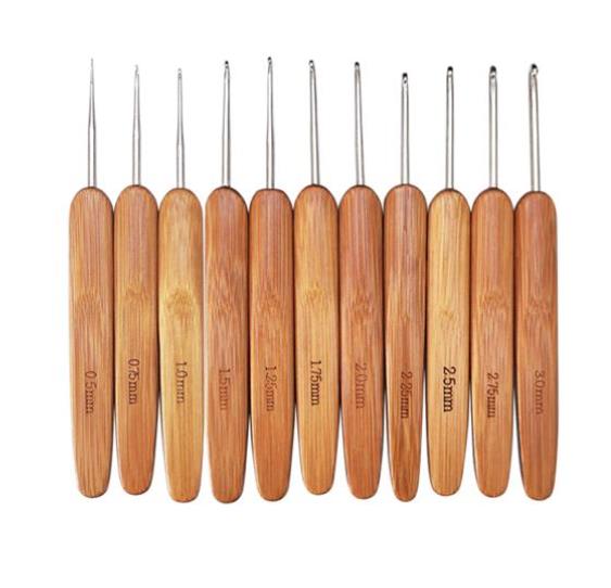 竹木製ハンドルかぎ針編みフック人間工学に基づいた織り針クラフ - Wooden Crochet Hooks Ergonomic Handle のレビューと価格