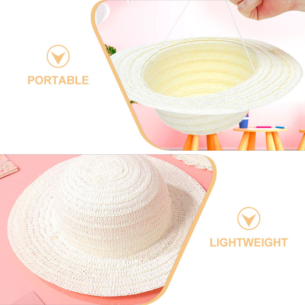 8個入り子供用麦わら帽子 DIY 無地白塗装帽子 パーティー - Painting Supplies のレビューと価格