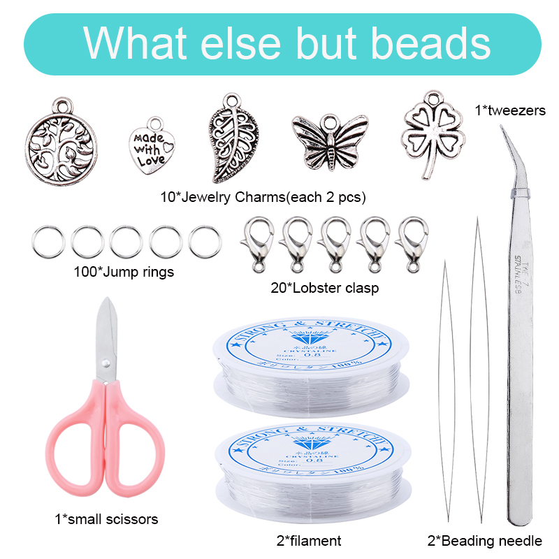 ジュエリー作りキット,シードビーズセット,2mm,ガラスビー - Glass Seed Beads 2Mm Jewelry Making のレビューと価格