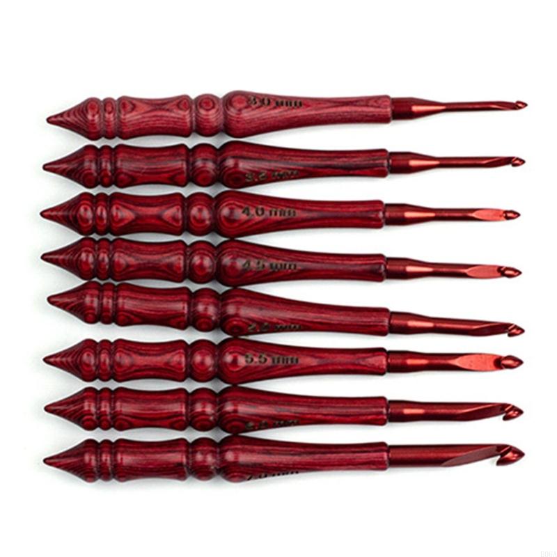 8 個木製ハンドルかぎ針編みフック人間工学に基づいたかぎ針編 - Wooden Crochet Hooks Ergonomic Handle のレビューと価格
