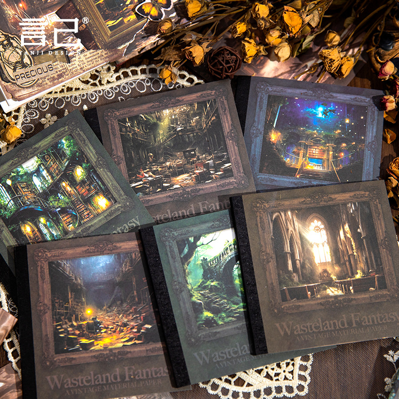 未来的なスタイルの壁紙,装飾的な日記,アルバムのスクラップブ - Vintage Junk Journal Scrapbooking Paper のレビューと価格