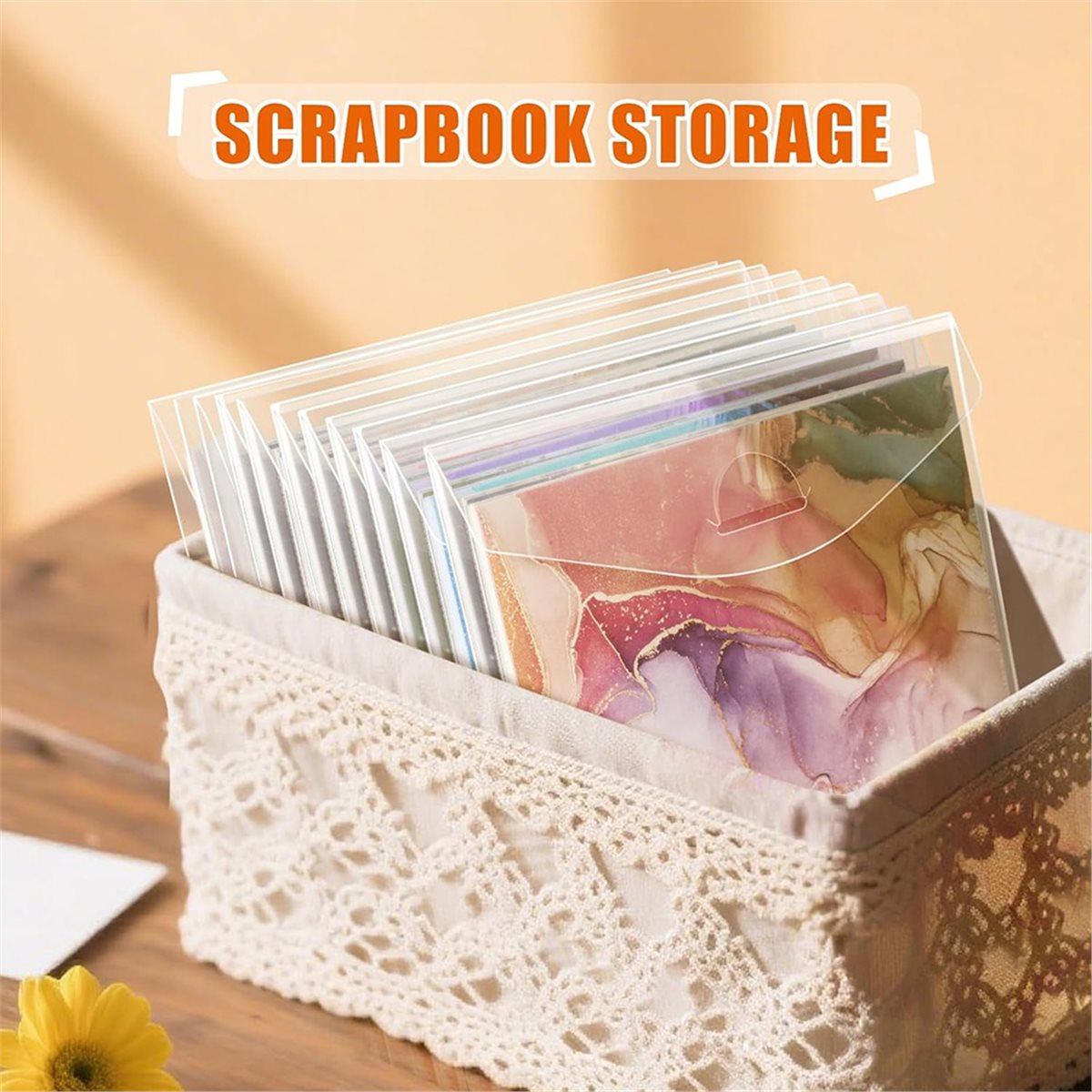 (A02R) 6x6インチのスクラップブック収納、蓋付きスク - Scrapbooking のレビューと価格