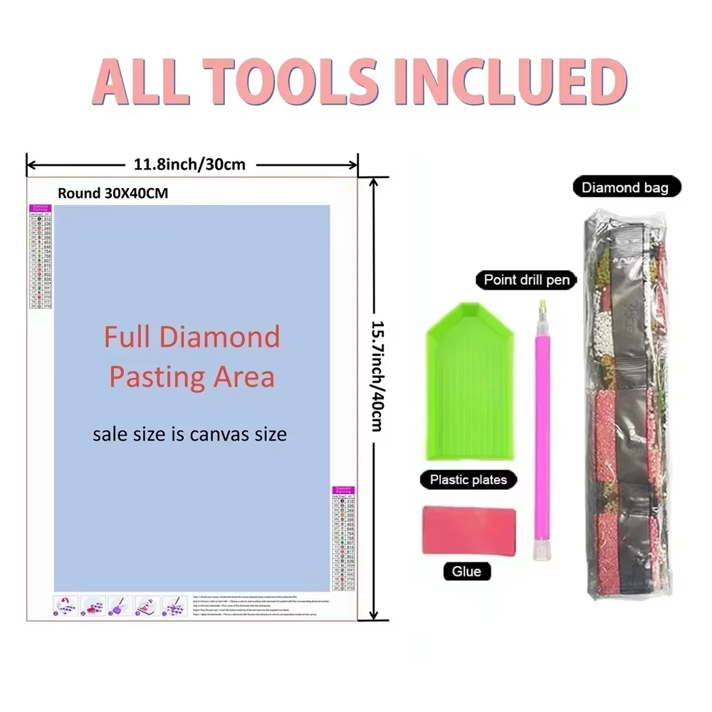 5D DIY ダイヤモンド刺繍家の装飾絵画フルスクエア/ラウ - 5D Diamond Painting Kit Full Drill のレビューと価格