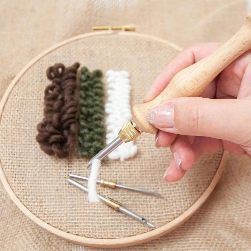 2.5mm/3.5mm/5mm パンチニードルセット 木製ハ - Cotton Embroidery Thread Skeins のレビューと価格