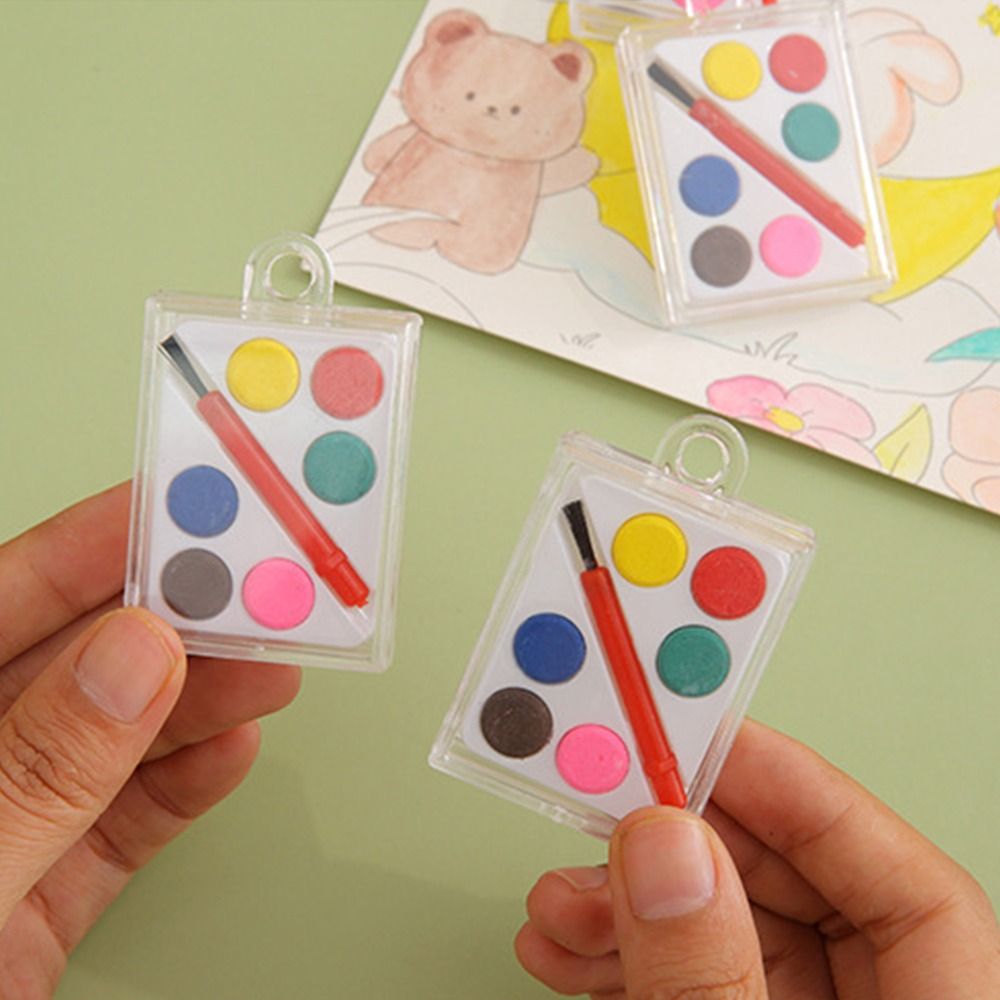 高品質の絵筆付き水彩絵の具セット、固形6色油絵キット、水洗い - Watercolor Paint Set Solid Pigment のレビューと価格