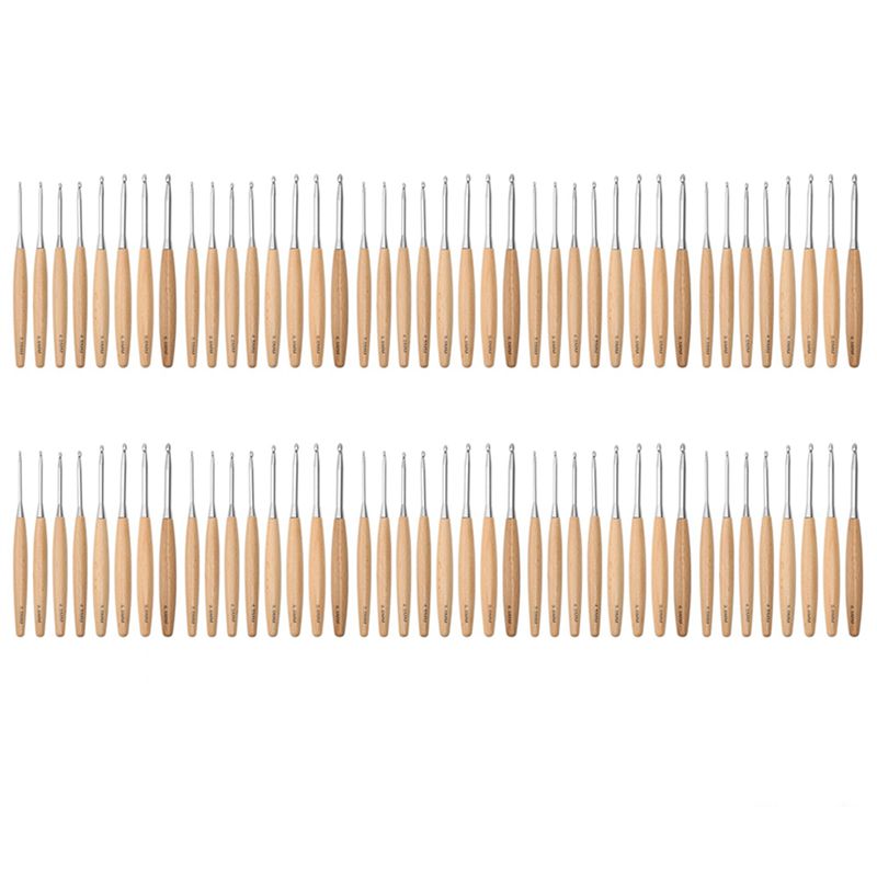 SEWS-80個入り木製かぎ針セット 3.0mm-6.5mm - Wooden Crochet Hooks Ergonomic Handle のレビューと価格