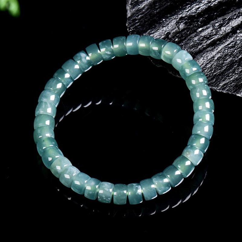 天然グレードAジェダイトブルーウォーター、オールドスタイルバ - Beading のレビューと価格