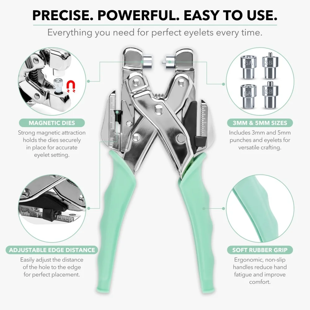 グロメットツールキット ハンドヘルド穴あけプライヤー バック - Sewing のレビューと価格