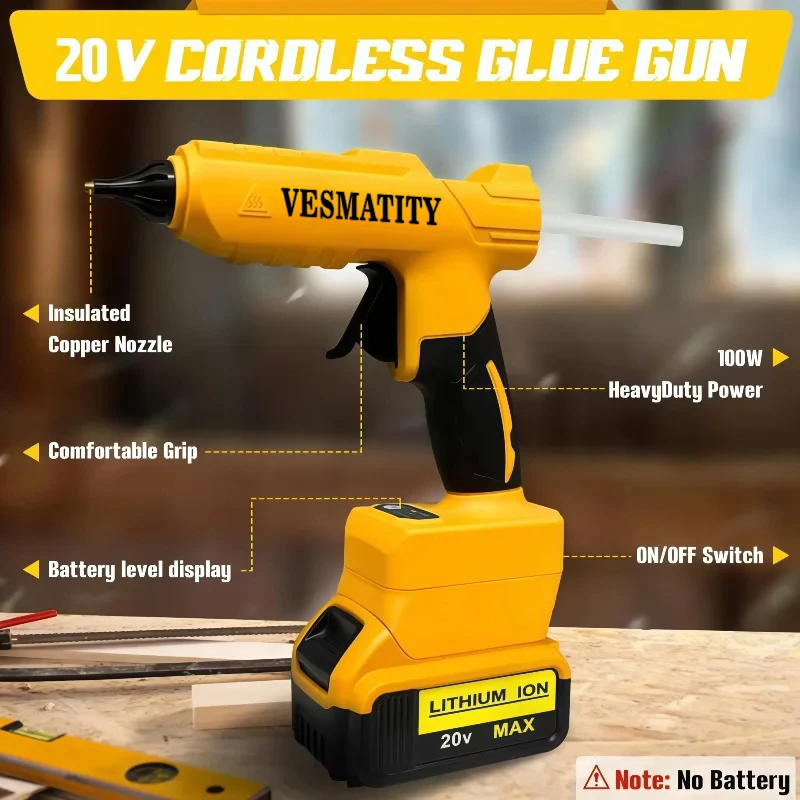 コードレス電動ハンドヘルドホットグルーガン 修理DIYツール - Hot Melt Glue Gun Cordless のレビューと価格
