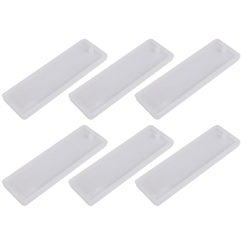 新しい6個/セット長方形シリコンブックマーク型DIYブックマ - Silicone Epoxy Resin Molds Set のレビューと価格