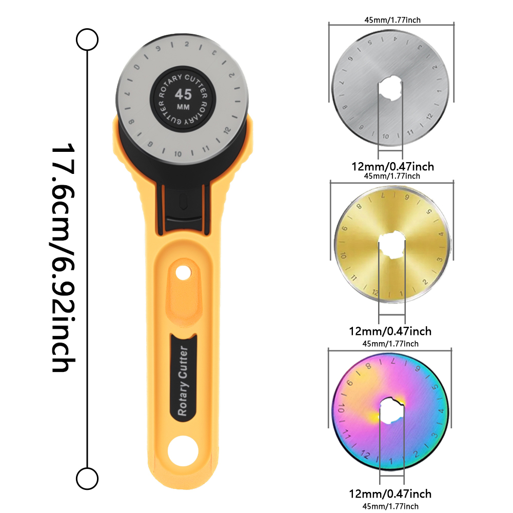 45 ミリメートルロータリー生地カッターレザークラフト切削工 - Rotary Cutter For Fabric 45Mm のレビューと価格