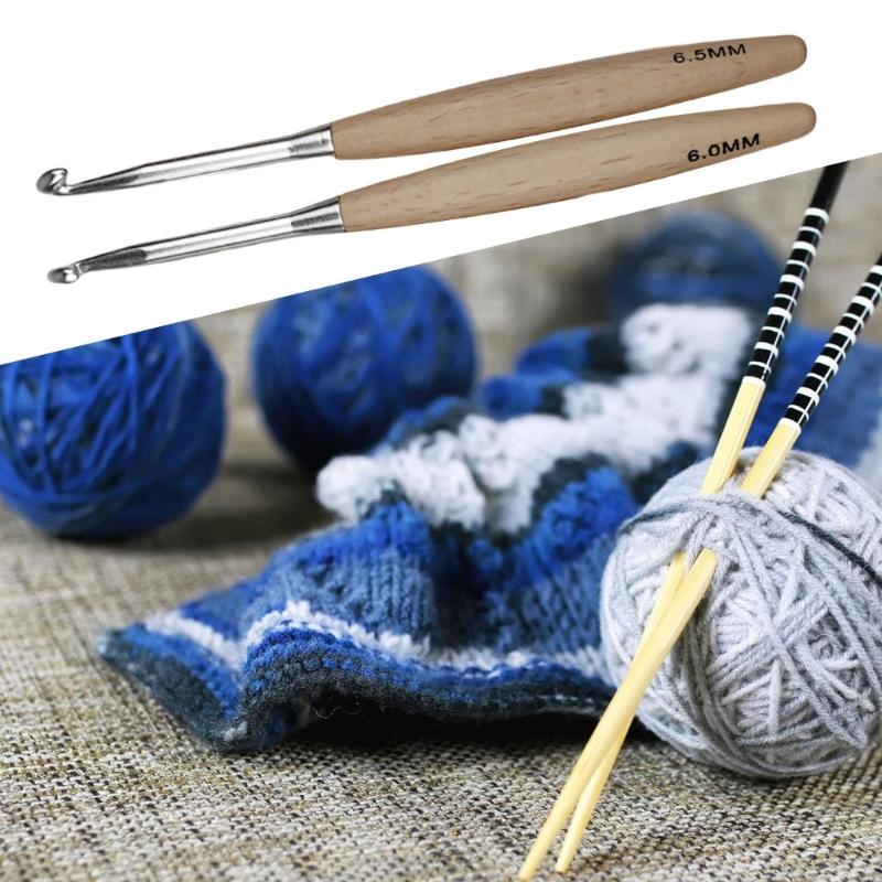 97BA 人間工学に基づいたグリップかぎ針編み針木製ハンドル - Wooden Crochet Hooks Ergonomic Handle のレビューと価格