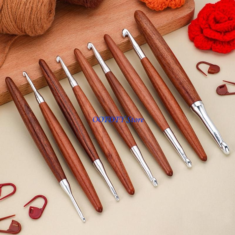 367A 8 個人間工学に基づいた木製グリップかぎ針編みフッ - Wooden Crochet Hooks Ergonomic Handle のレビューと価格
