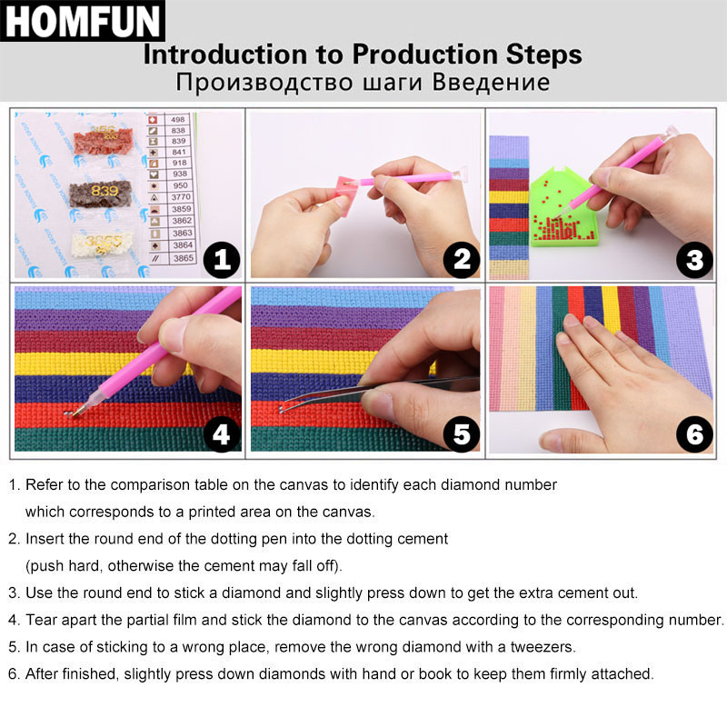 Homfun-アルファベットの花,ダイヤモンドの刺paint - 5D Diamond Painting Kit Full Drill のレビューと価格