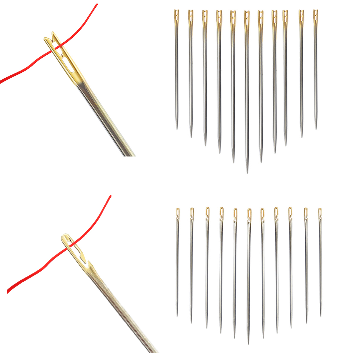 ステンレス鋼の自動糸通し針,ブラインド,マルチサイズ,手縫い - Cotton Embroidery Thread Skeins のレビューと価格