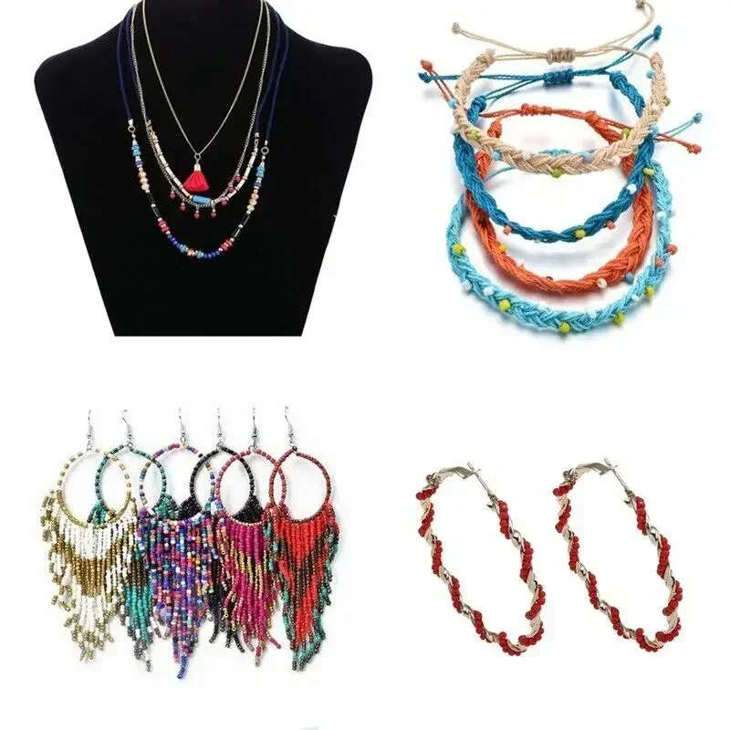 ジュエリー作り用チェコガラスシードビーズ、イヤリングとブレス - Glass Seed Beads 2Mm Jewelry Making のレビューと価格