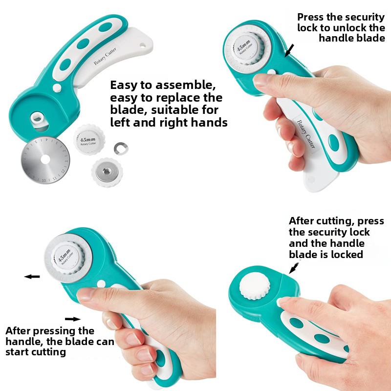 ロータリーカッター 45mm 布切断ツール ハンドル付きロー - Rotary Cutter For Fabric 45Mm のレビューと価格