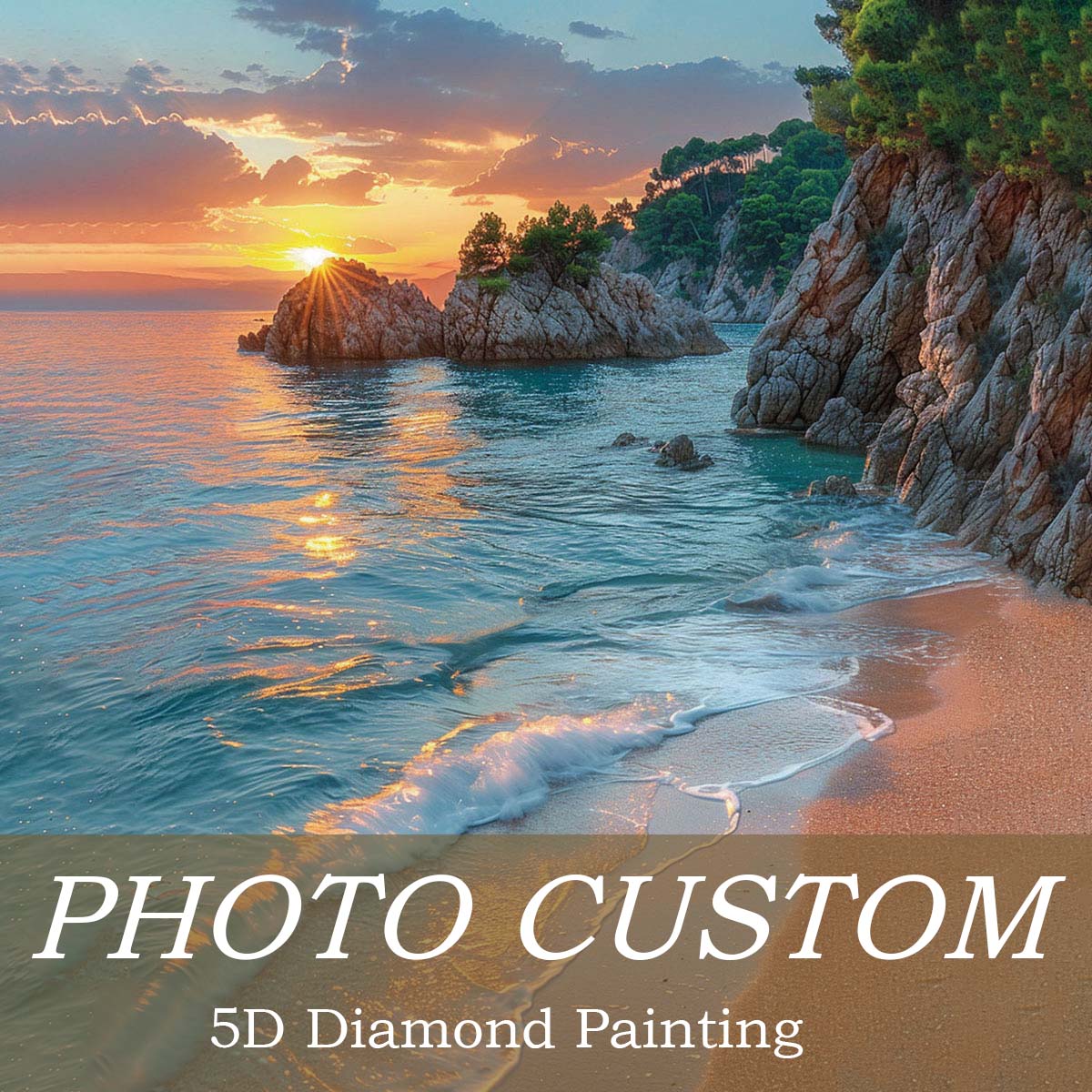 カスタムダイヤモンドペインティング、パーソナライズされた写真 - 5D Diamond Painting Kit Full Drill のレビューと価格
