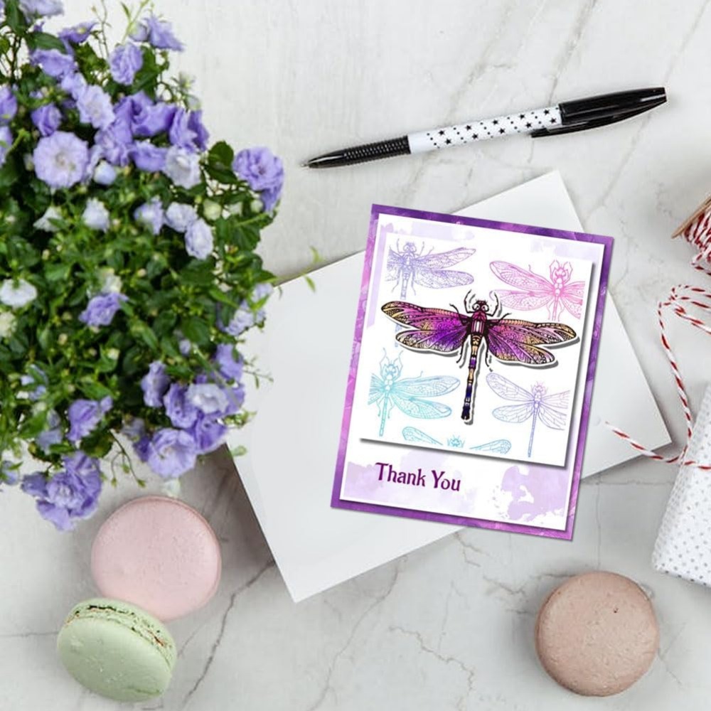トンボクリアスタンプDIYスクラップブッキング、昆虫シリコン - Clear Silicone Stamps For Card Making のレビューと価格
