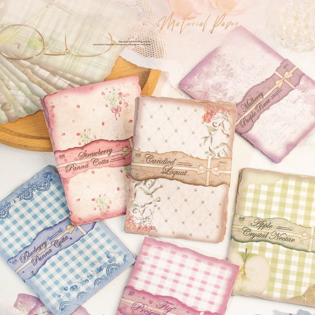 30枚入り ヴィンテージスクラップブックペーパー スクラップ - Vintage Junk Journal Scrapbooking Paper のレビューと価格