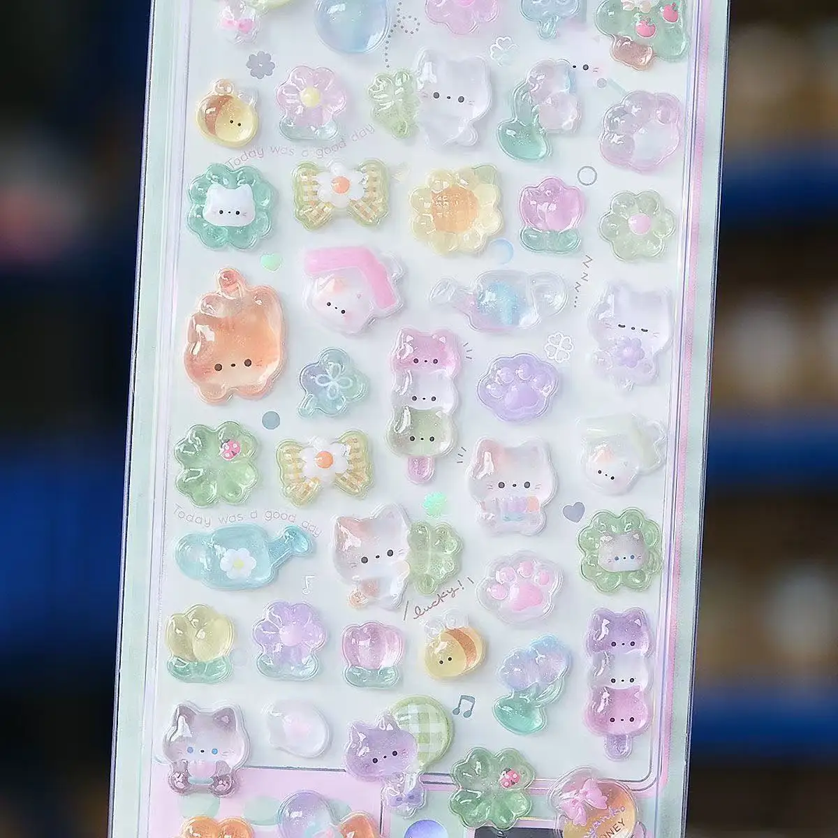 =-=2027かわいい3Dゼリーレジンステッカーかわいい漫画 - Scrapbooking のレビューと価格