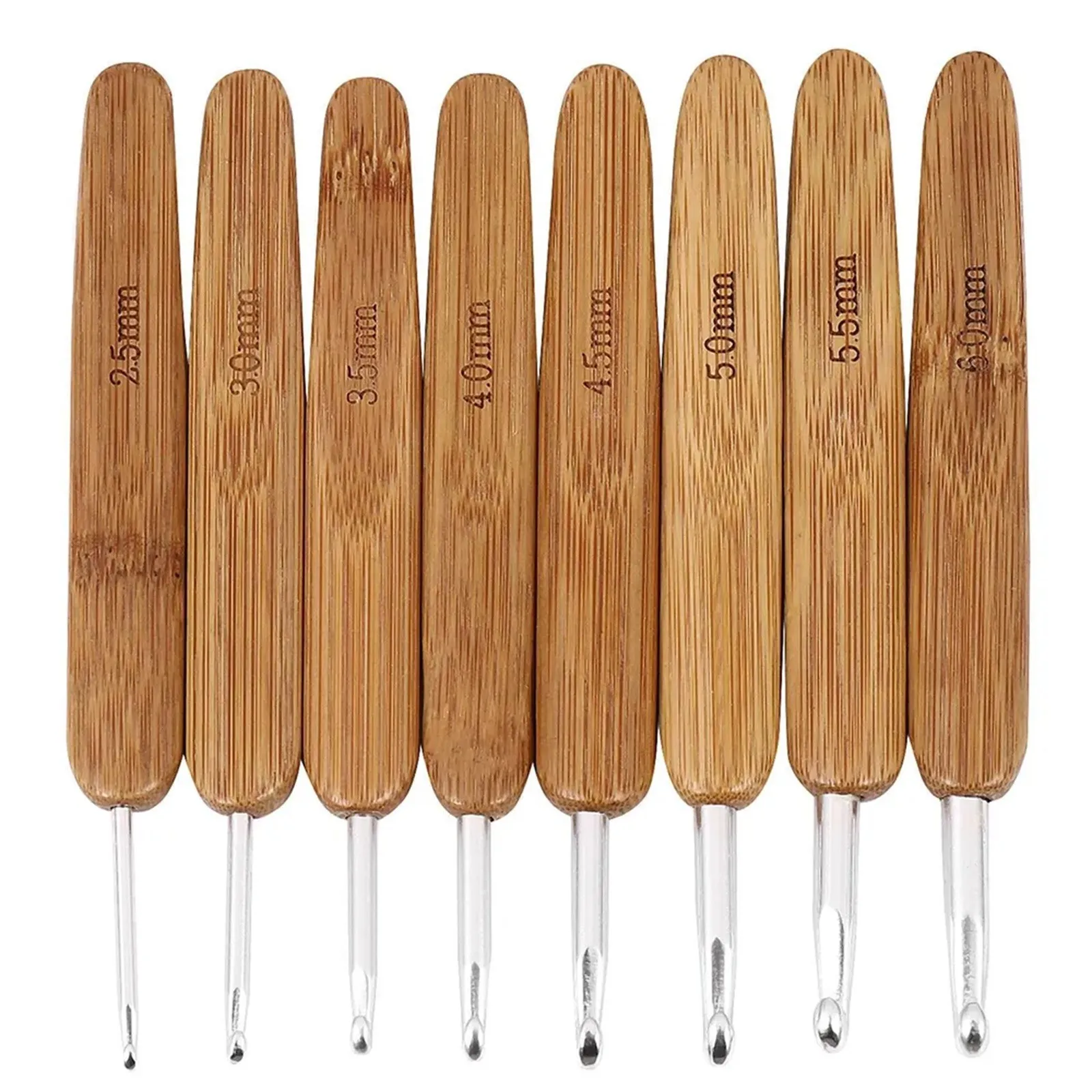 職人の竹材かぎ針編みフックセット - プロのブランケットとシ - Wooden Crochet Hooks Ergonomic Handle のレビューと価格