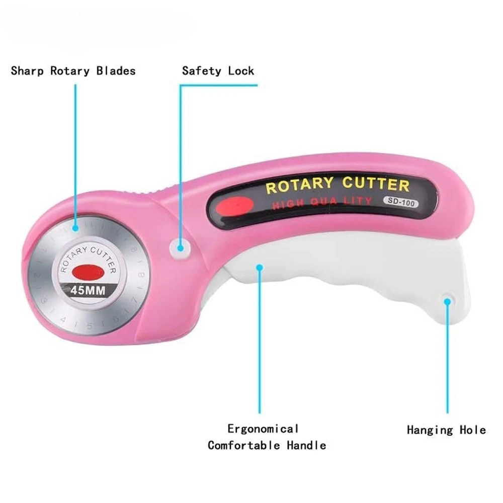 45 ミリメートルロータリーカッターセット 5 ブレード縫製 - Rotary Cutter For Fabric 45Mm のレビューと価格