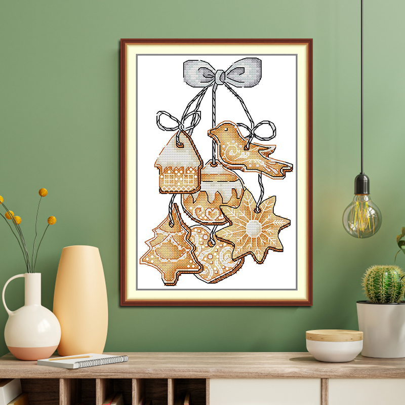 簡単なクロスステッチキット、リラックスクッキーHDパターン、 - Cross Stitch Stamped Kits Beginners のレビューと価格