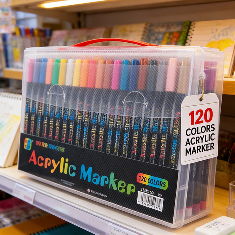 24-120色のデュアルチップアクリルマーカーペンセット、ブ - Painting Supplies のレビューと価格