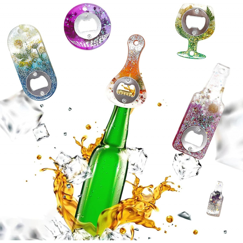 ボトルオープナー樹脂型、ビール用シリコンセット（ドライバーと - Silicone Epoxy Resin Molds Set のレビューと価格