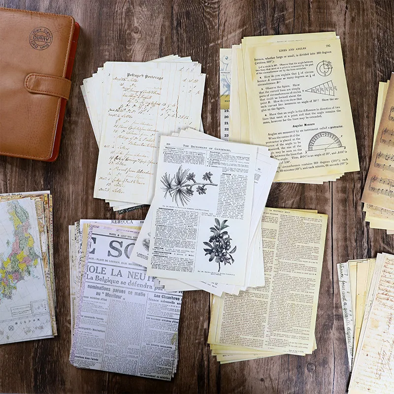 スクラップブッキング,アルバム,新聞,日記,手工芸品の装飾的 - Vintage Junk Journal Scrapbooking Paper のレビューと価格