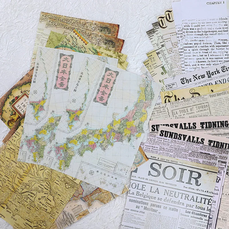 スクラップブッキング,アルバム,新聞,日記,手工芸品の装飾的 - Vintage Junk Journal Scrapbooking Paper のレビューと価格