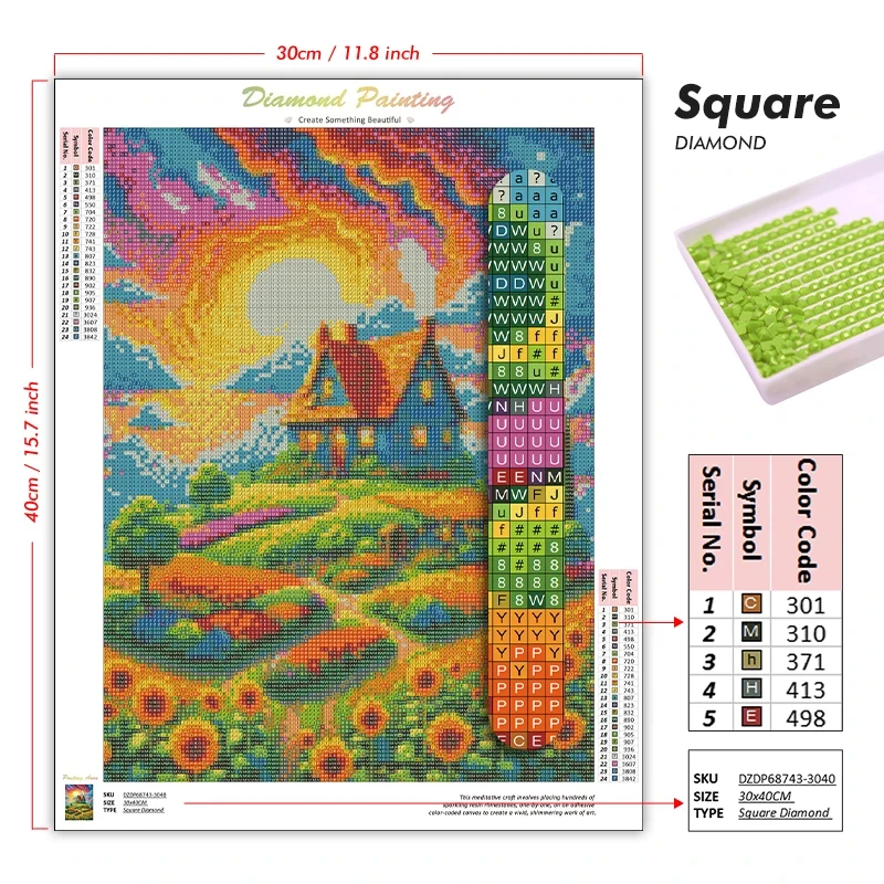 5D DIYダイヤモンドペインティングキット クロード・モネ - 5D Diamond Painting Kit Full Drill のレビューと価格