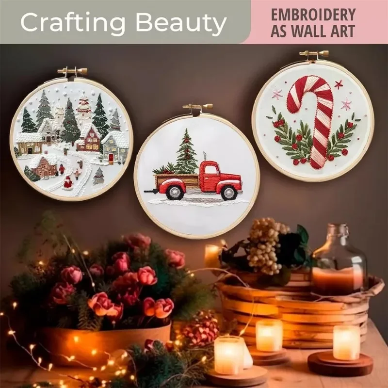 大人と子供のための手作り刺embroideryスターターキッ - Cross Stitch Stamped Kits Beginners のレビューと価格