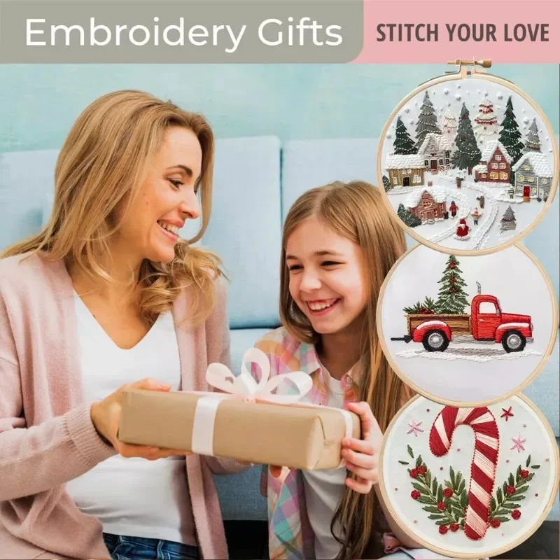 大人と子供のための手作り刺embroideryスターターキッ - Cross Stitch Stamped Kits Beginners のレビューと価格