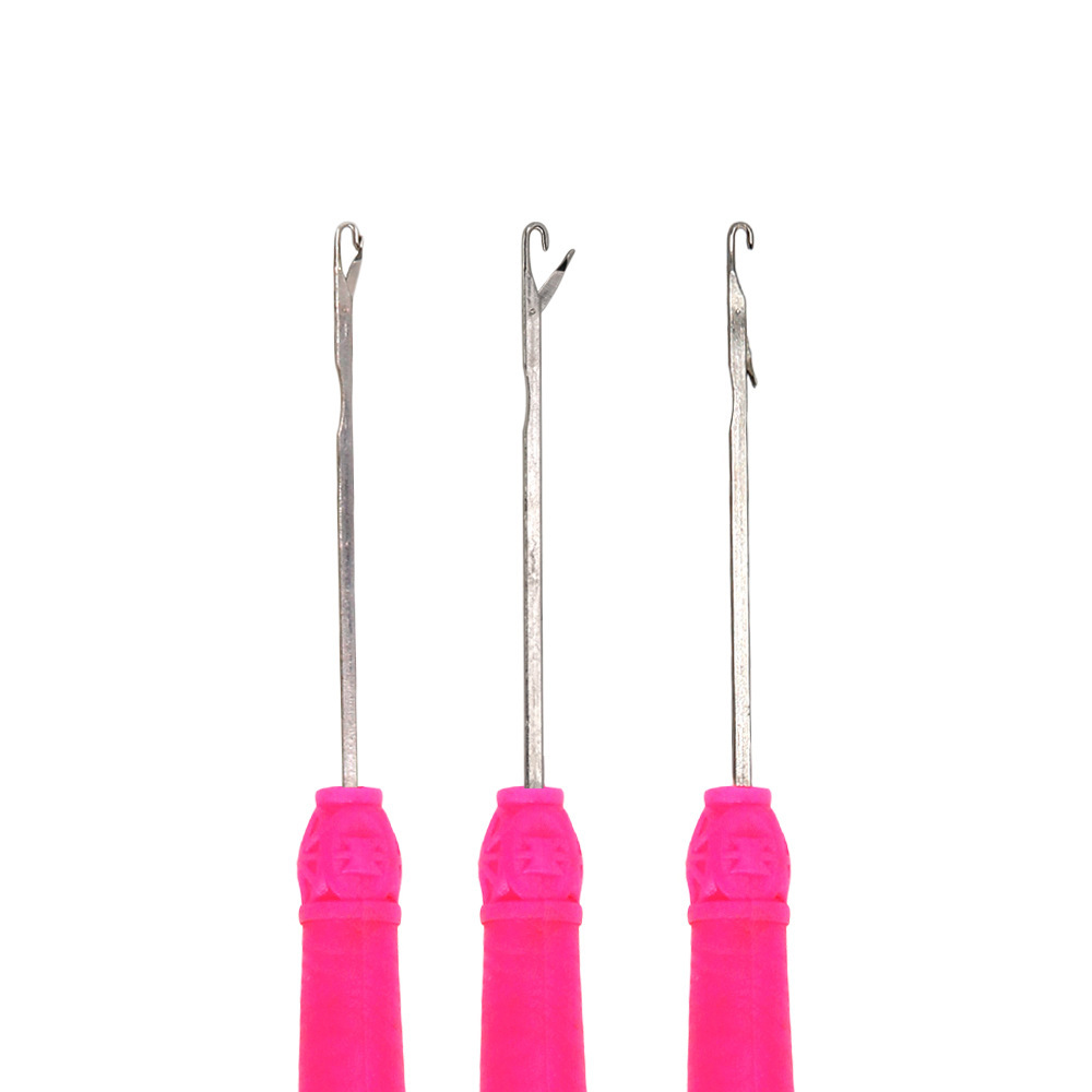 ドレッドヘア編み用かぎ針 ピンクのプラスチックハンドル グリ - Wooden Crochet Hooks Ergonomic Handle のレビューと価格