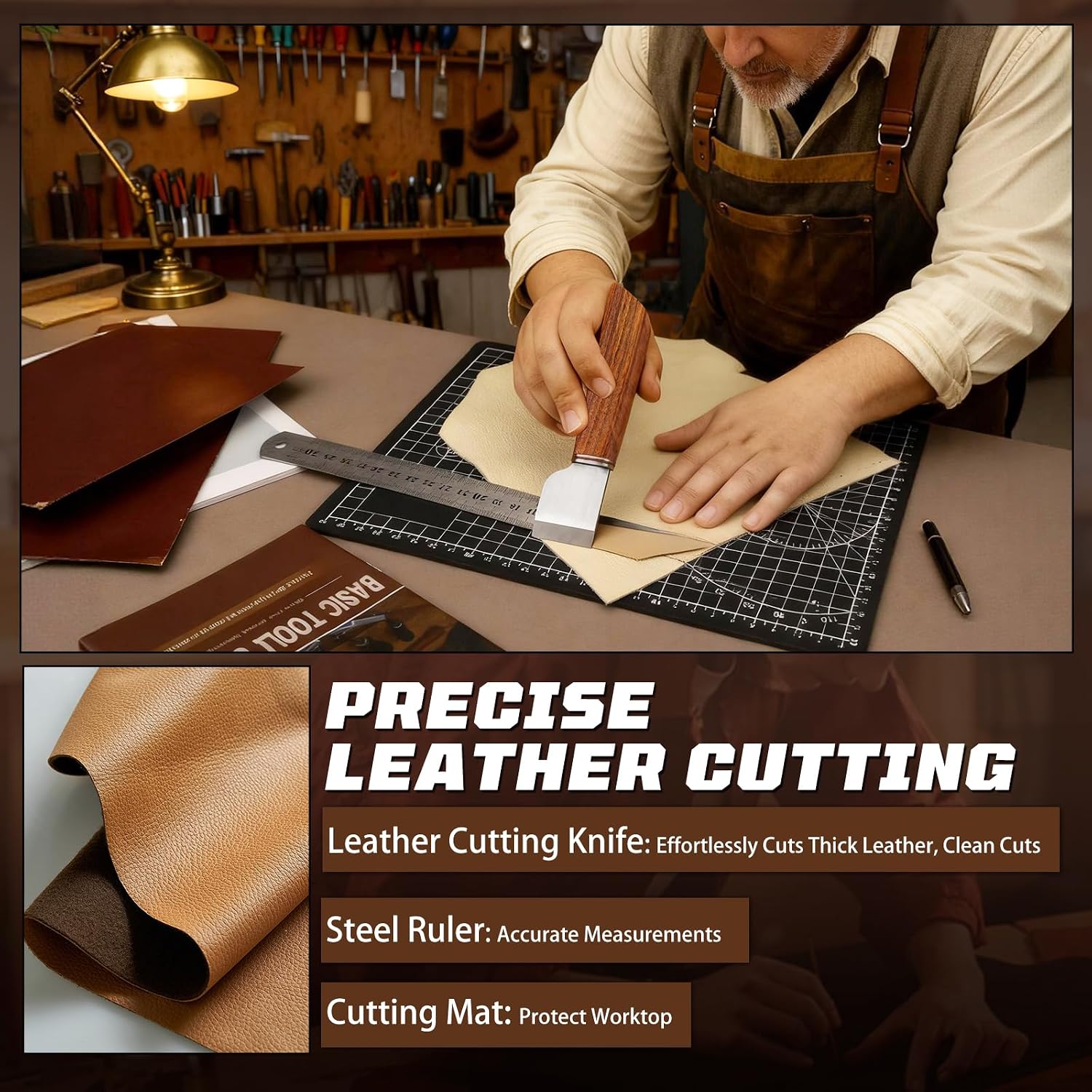 革細工キット、革細工道具とクラフトキット、カスタム収納バッグ - Sewing のレビューと価格