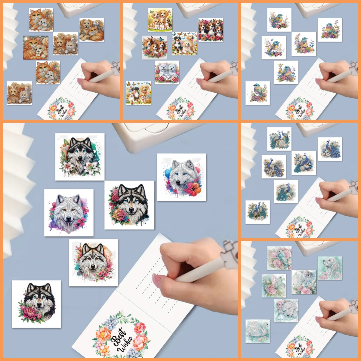 36/5000 6 DIYダイヤモンドペインティングセット、 - Painting Supplies のレビューと価格