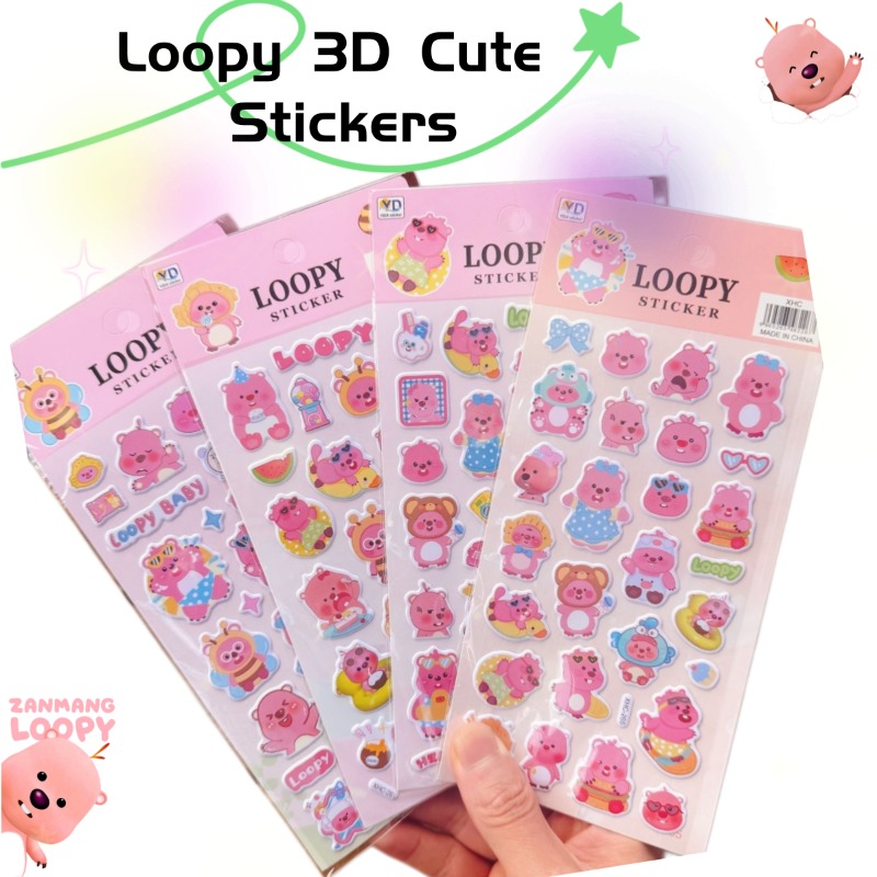 新しいポロロアニメのかわいいループ状3Dフォームステッカー、 - Scrapbooking のレビューと価格