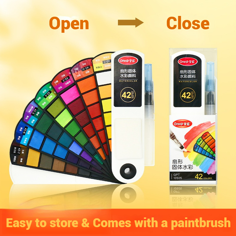18/24/42/60 ソリッド水彩顔料セット折りたたみ式ト - Watercolor Paint Set Solid Pigment のレビューと価格