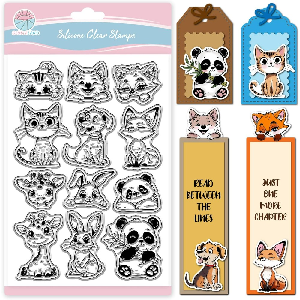 猫犬ウサギクリアスタンプスクラップブッキング用パンダキツネキ - Clear Silicone Stamps For Card Making のレビューと価格